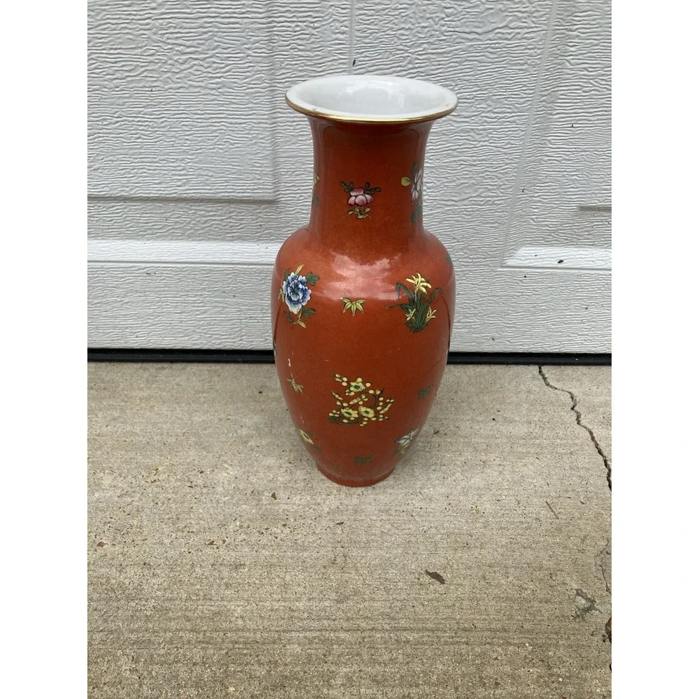Rare Beautiful Decorator Vintage Oriental ACF Porcelain Ware Vase - Hong Kong